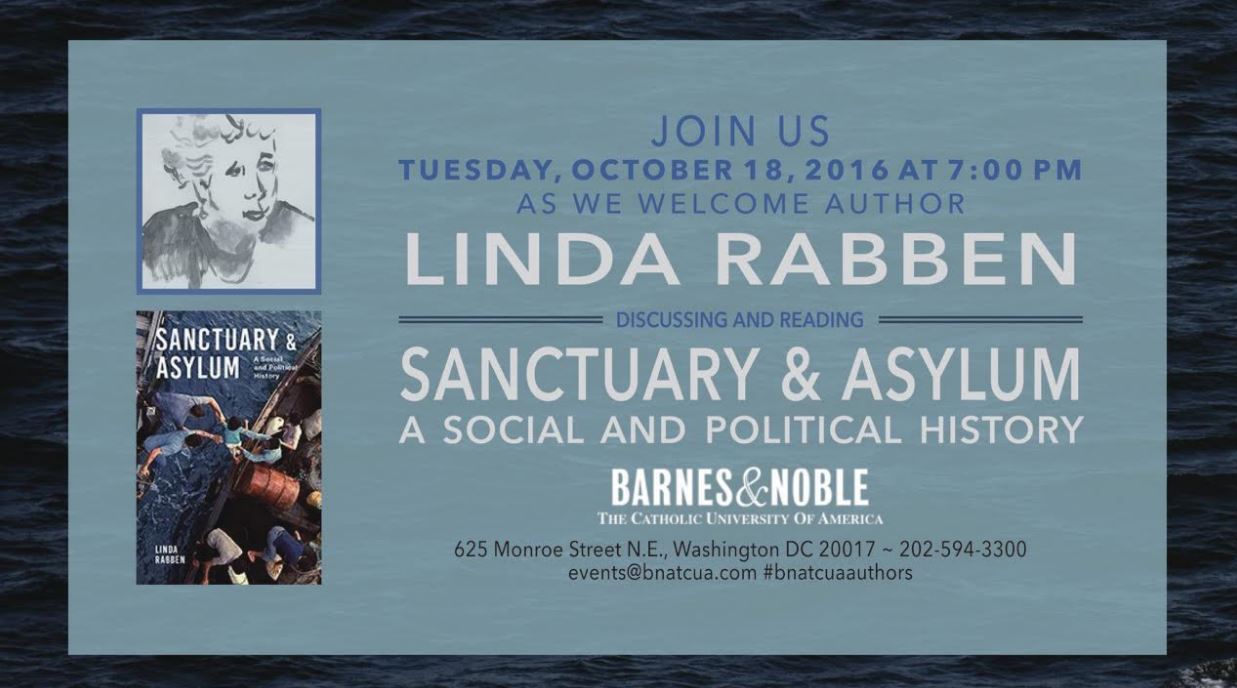 Barnes & Noble: Sanctuary & Asylum: A Social & Political History Discussion & Signing with Linda Rabben