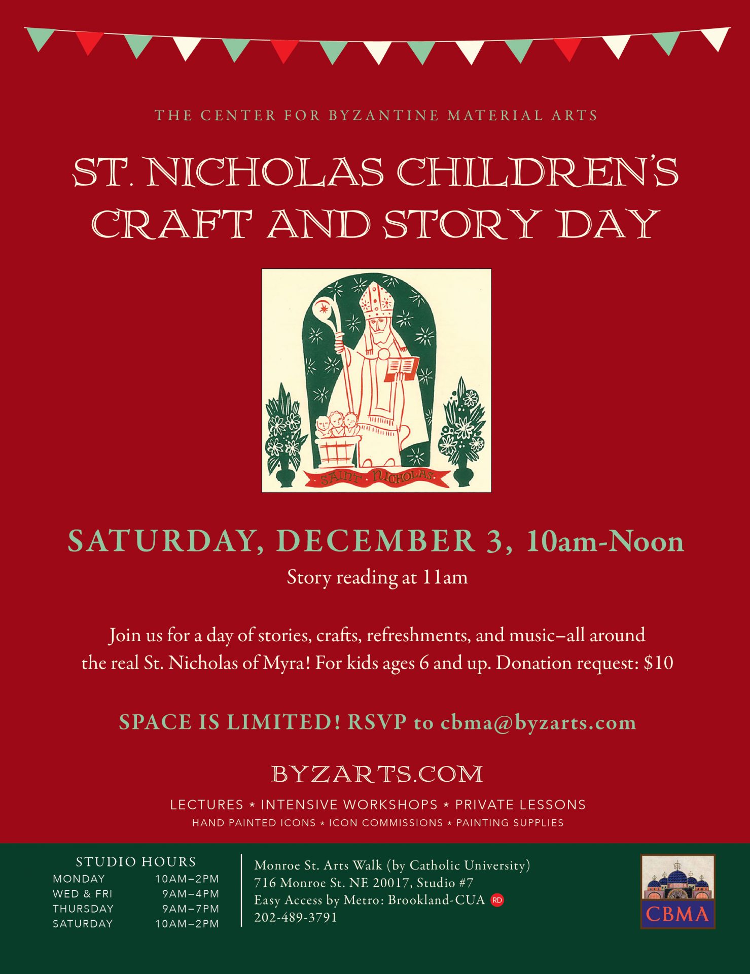 The Center for Byzantine Material Arts: St. Nicholas Children's Craft & Story Day