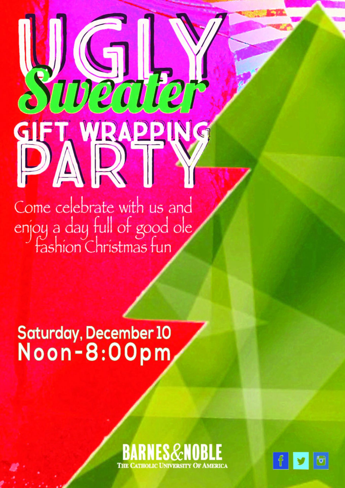 B&N: Ugly Sweater Gift Wrapping Party
